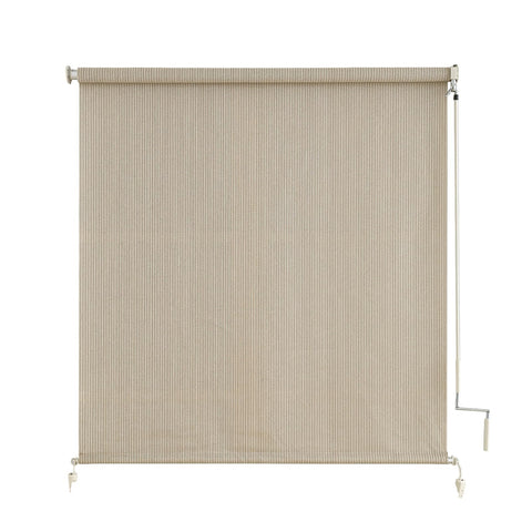Sunoff outdoor roller shade cordless setup for easy patio privacy