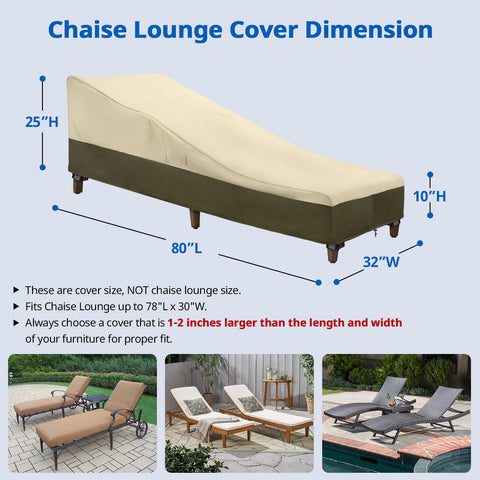 SunPatio two-pack outdoor chair covers for all weather patio protection.