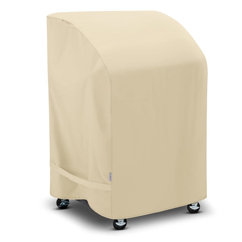 SunPatio 32-inch grill cover front view protecting from sun and rain.