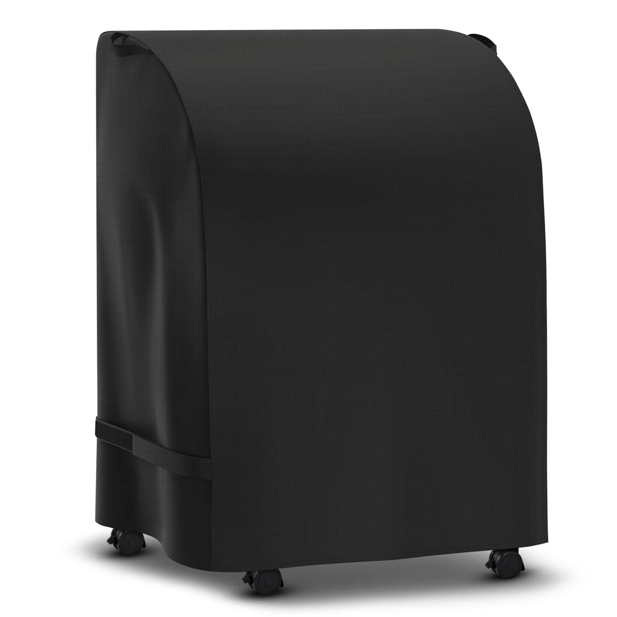 SunPatio 32-inch grill cover on a 2-burner grill for rain and sun protection.