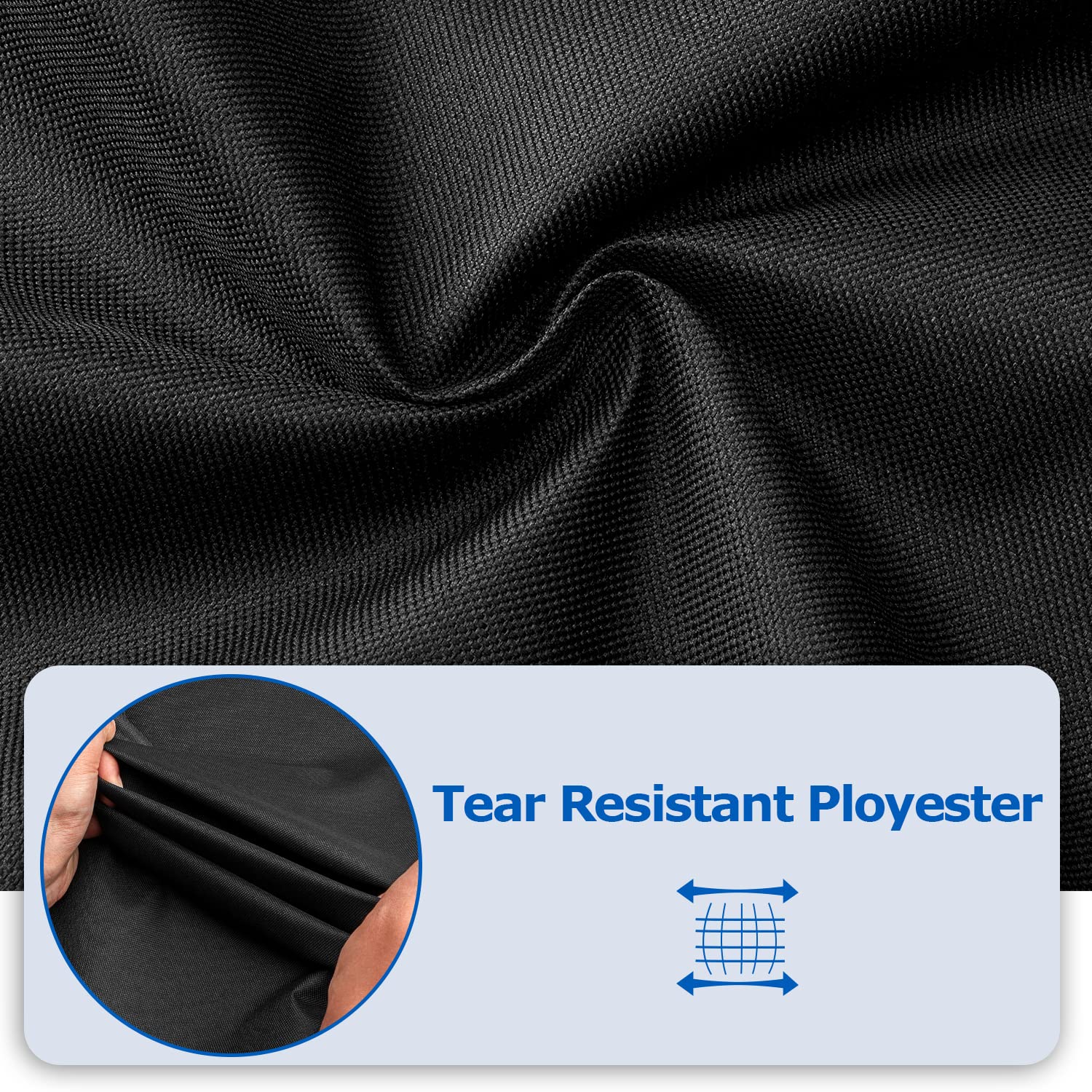SunPatio durable fabric resists fading and tearing for year-round protection.