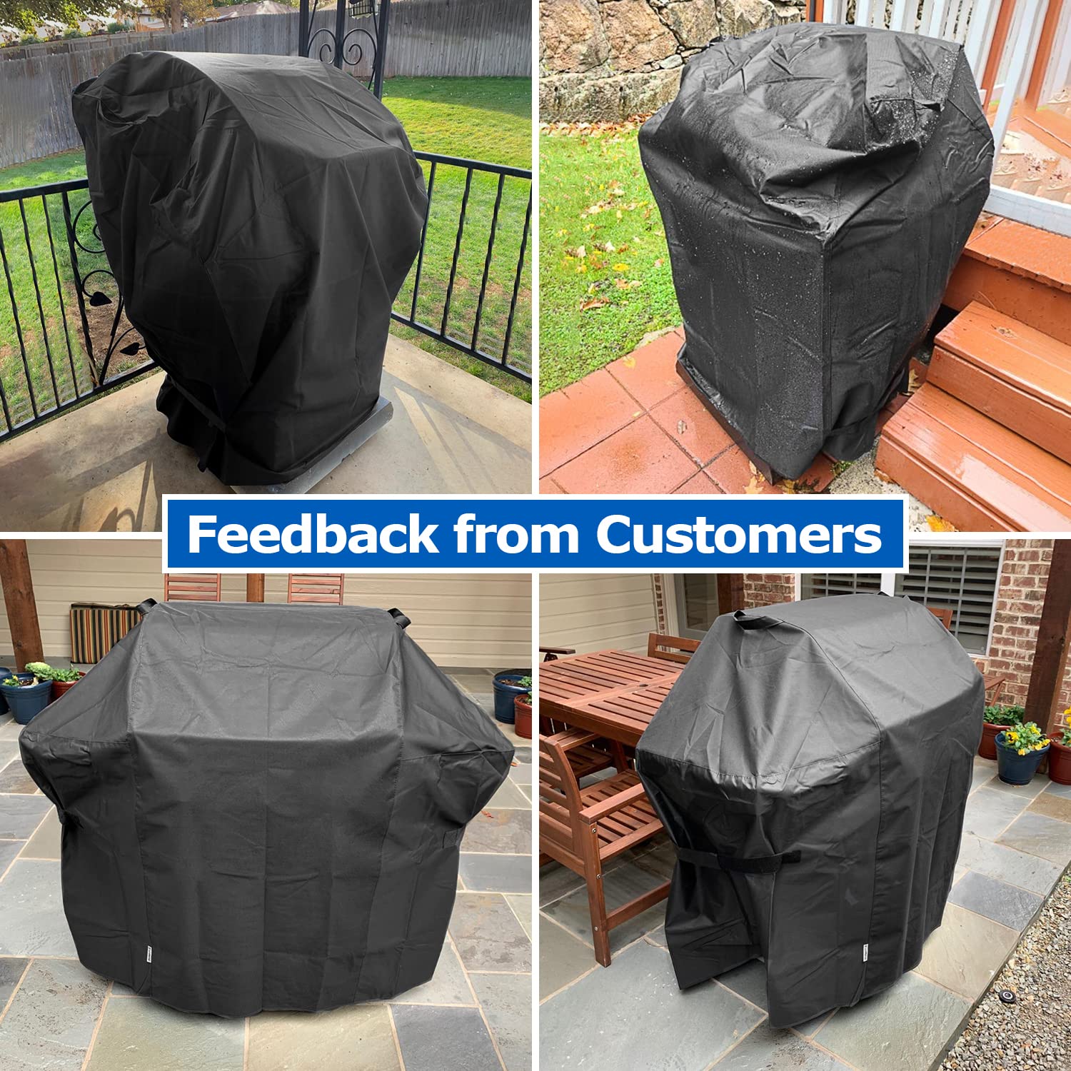 SunPatio loops allow easy hanging when not in use.