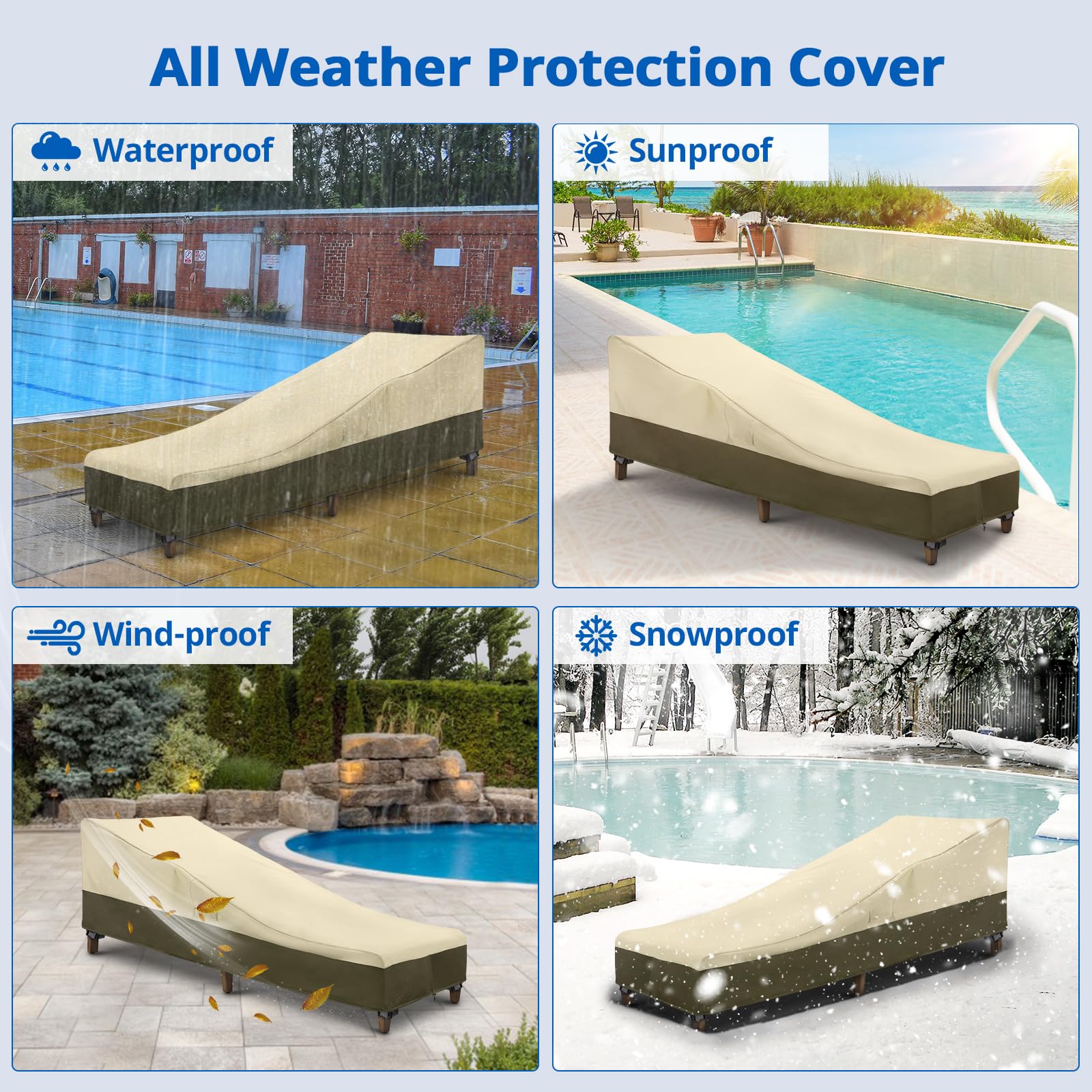 SunPatio beige and olive color options blend with outdoor decor.
