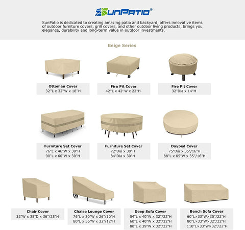 SunPatio keeps furniture dry and ready for use after rain.