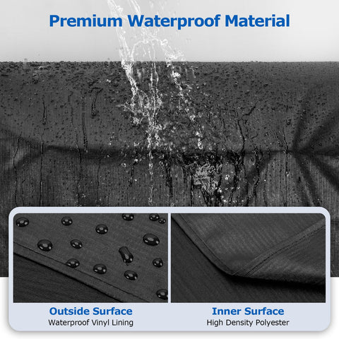 SunPatio FadeStop material close-up highlighting UV resistance for color longevity.