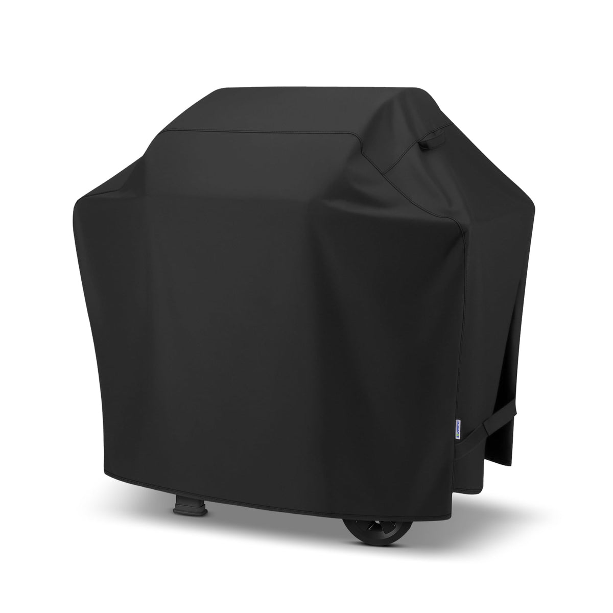 SunPatio 50-inch grill cover shields the grill from sun and rain.