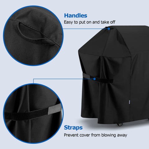 SunPatio easy-on, easy-off handles simplify covering and uncovering.