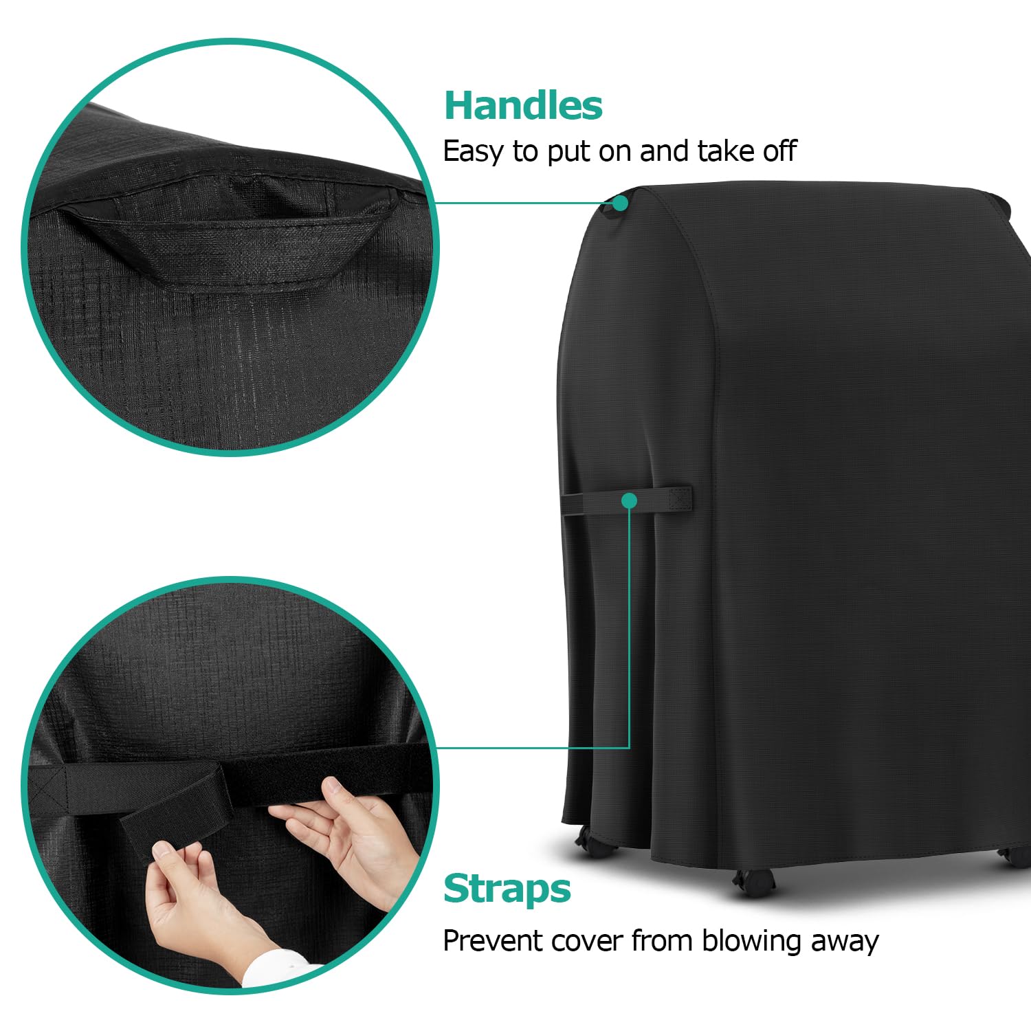 SunPatio grill cover fits Weber Spirit 210 and other 2-burner grills.