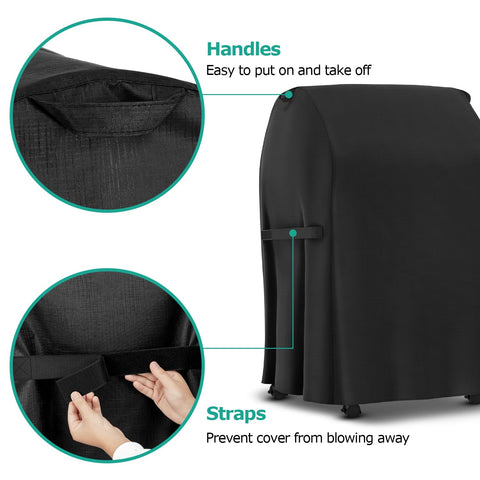 SunPatio grill cover fits Weber Spirit 210 and other 2-burner grills.