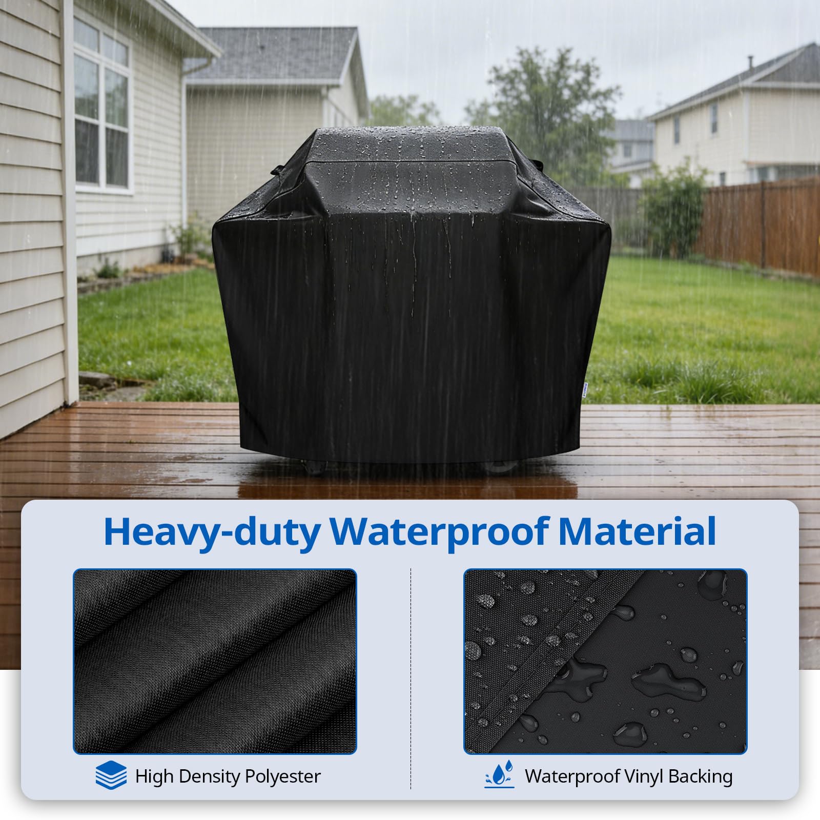 SunPatio UV-resistant grill cover preserving finish and color