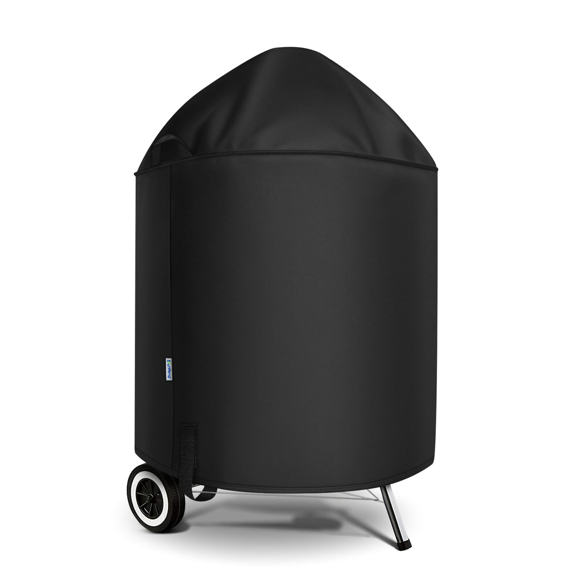SunPatio heavy duty grill cover protecting Weber 22-inch charcoal grill from rain