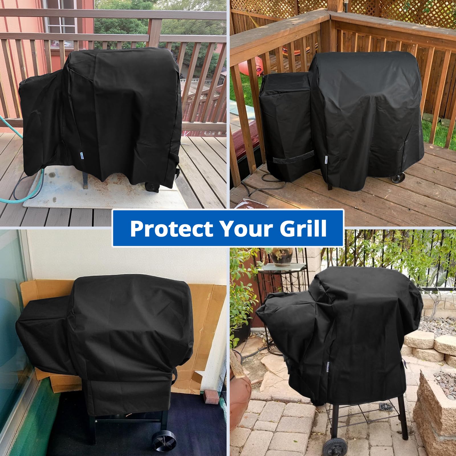 SunPatio all-weather protection guards against dust, snow, and debris.