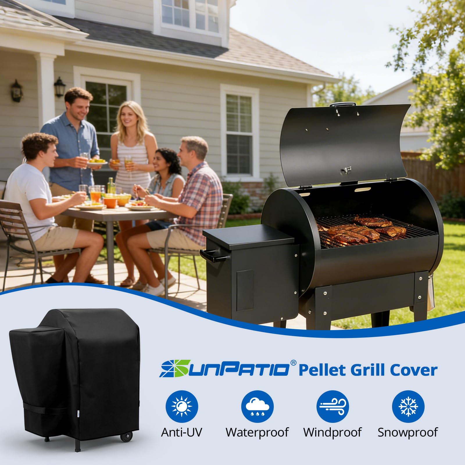 SunPatio compatibility supports Traeger 20 Series and Recteq grills.