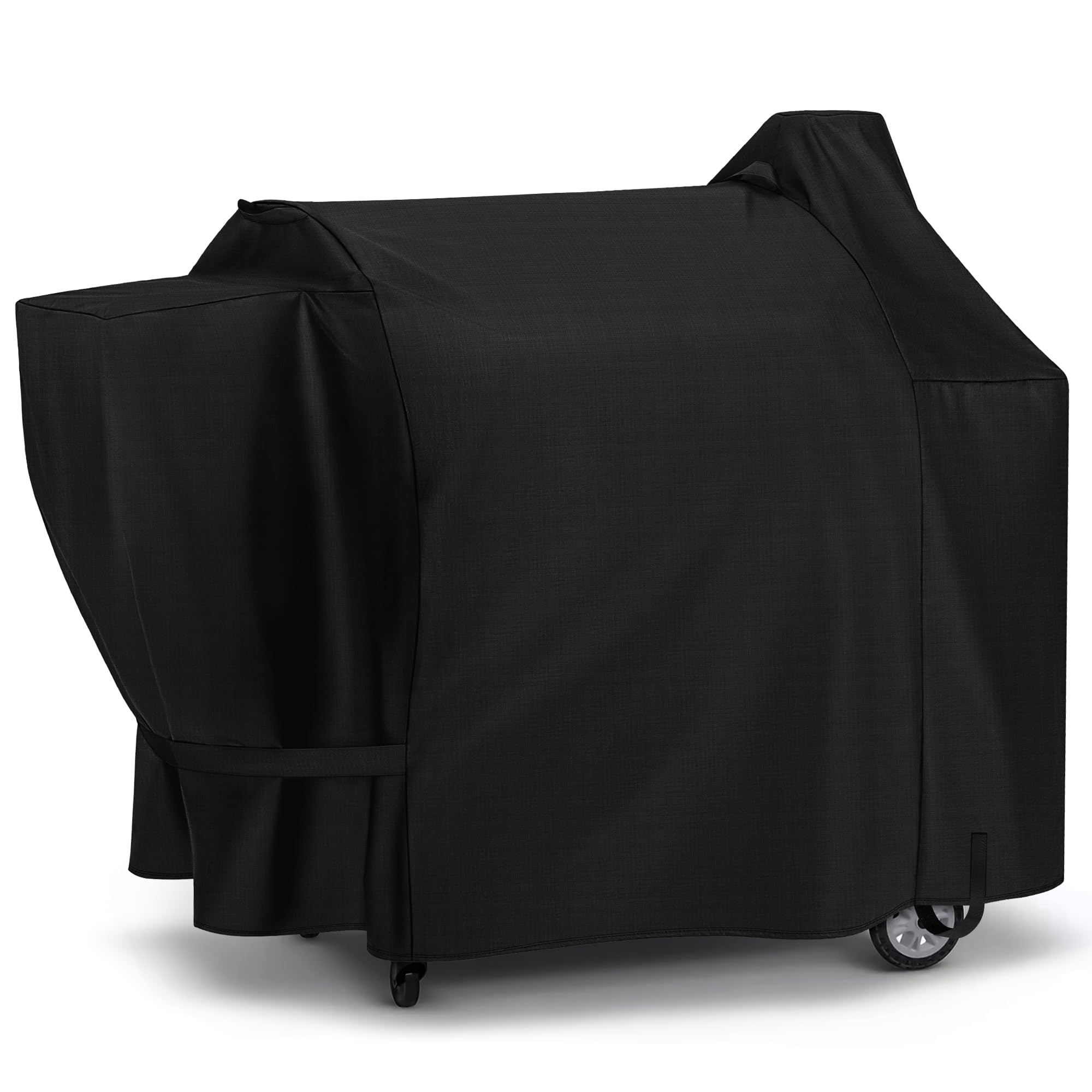 SunPatio Pit Boss 820 Deluxe cover protecting grill from rain and sun