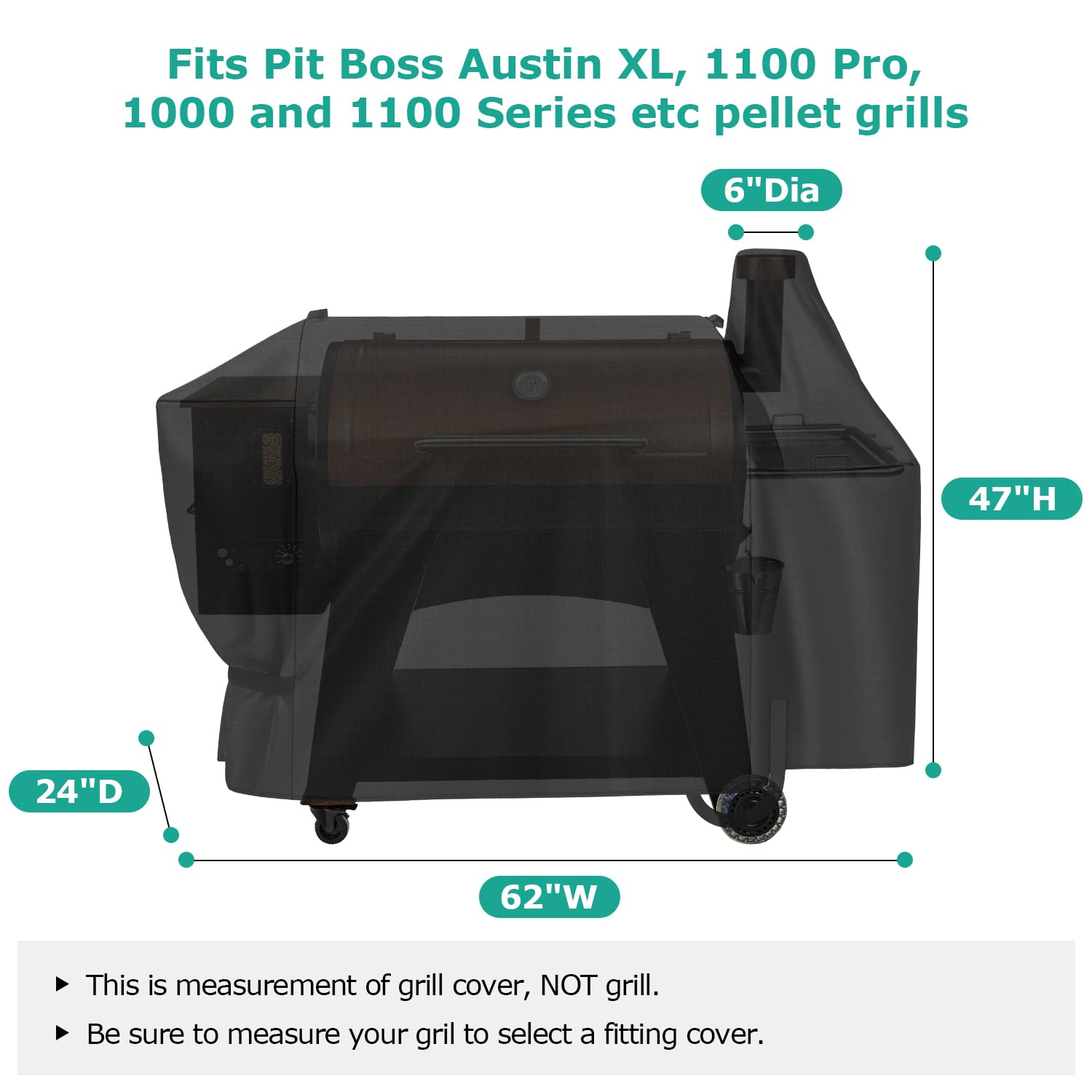 SunPatio Pit Boss Rancher XL cover on grill shields against wind