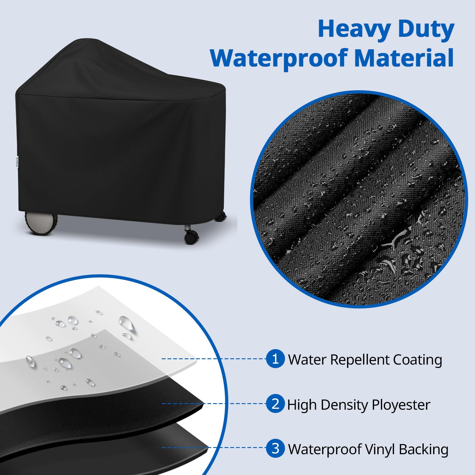 SunPatio cover fits RecTeq grills for reliable outdoor protection.