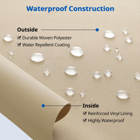 SunPatio ventilation mesh vents promote air circulation and prevent moisture buildup.