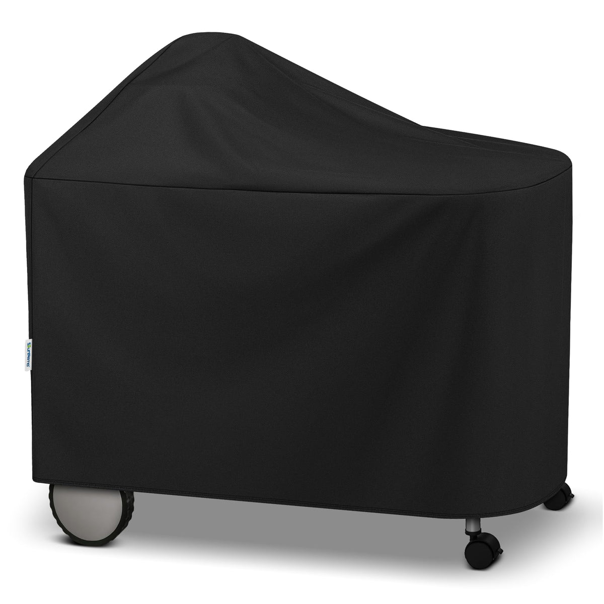 SunPatio grill cover on Weber 22-inch Performer protects from sun and rain.