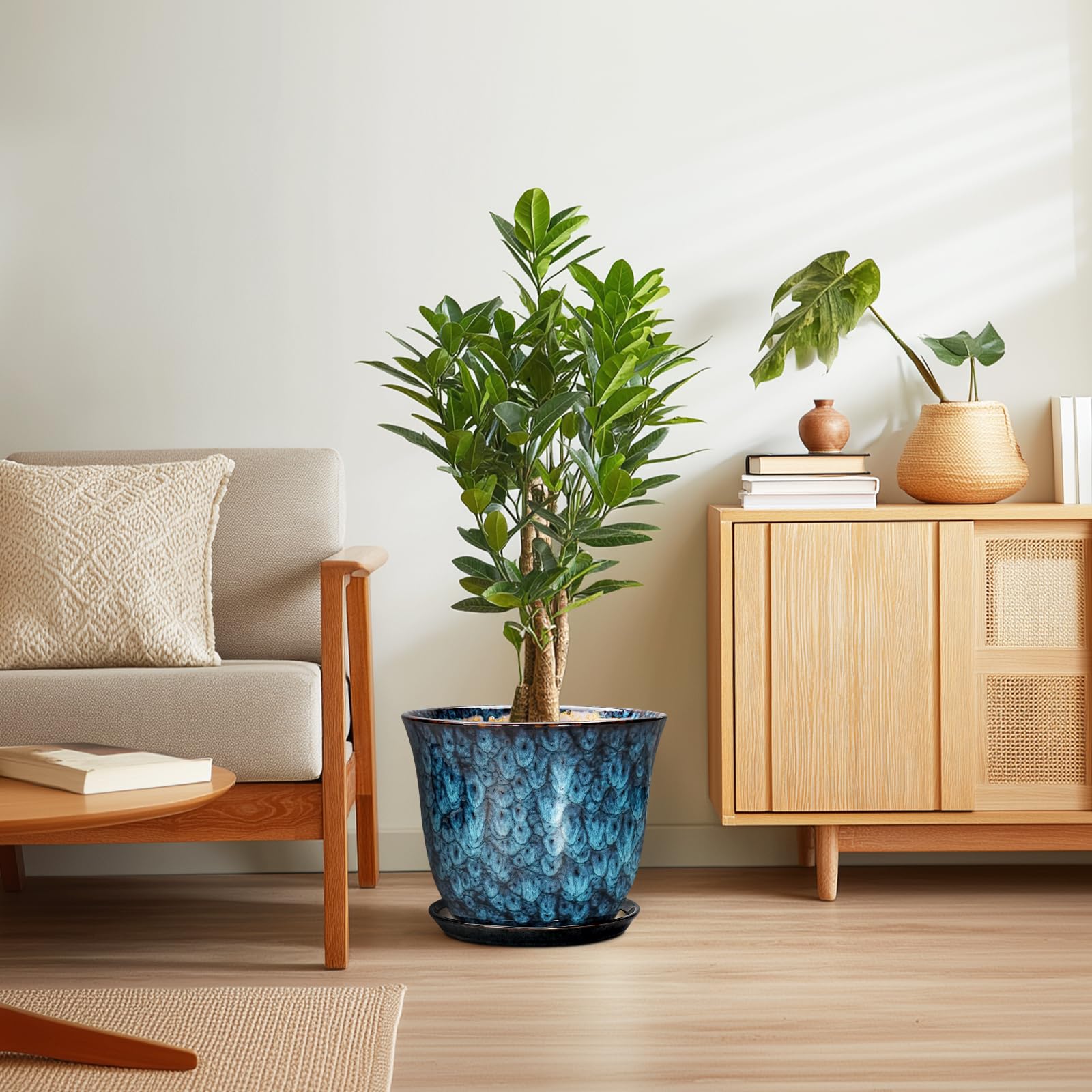 SUNPOTFOR 12-inch planter placed in a room setting for decorative inspiration.