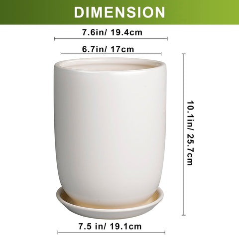 SUNPOTFOR white planter saucer with mesh close-up shows leak prevention and soil containment.