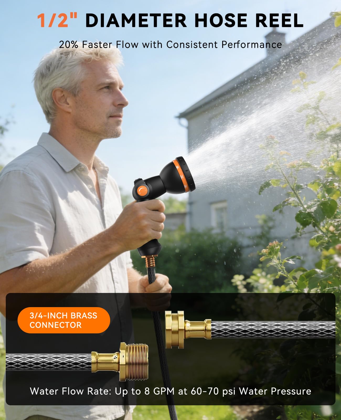 SUNPOW 10-pattern nozzle offering versatile watering options