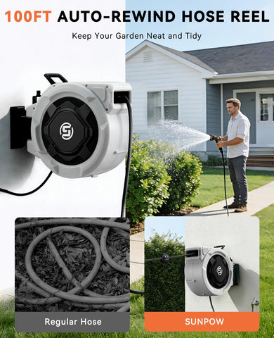 SUNPOW 100ft hose extended for large yards and patios