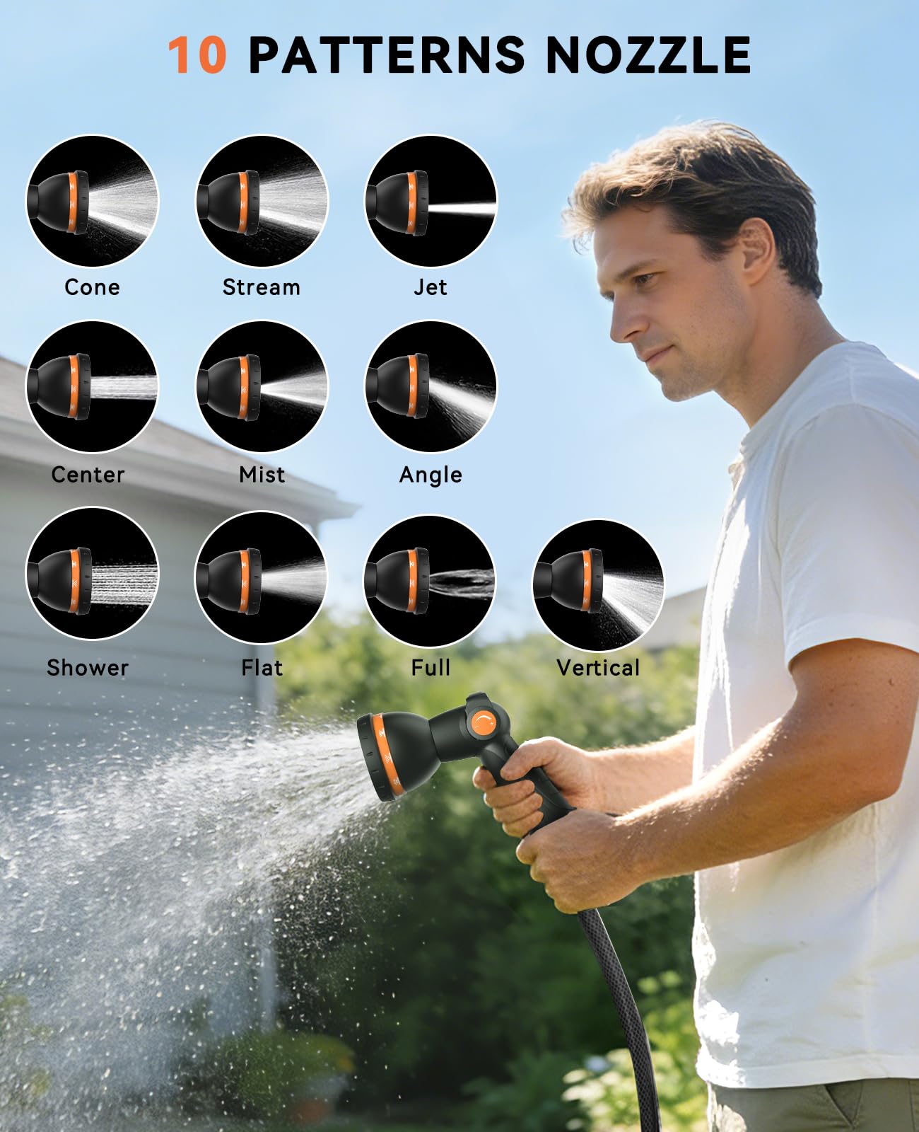 SUNPOW 180-degree swivel base enables full yard coverage