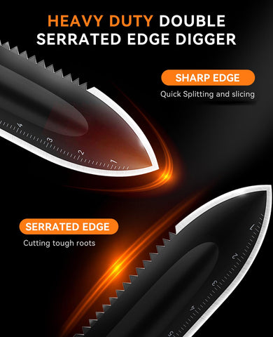 SUNPOW garden trowel with depth measure for precise digging