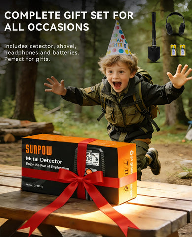 SUNPOW MD13 complete kit with batteries, shovel and headphones