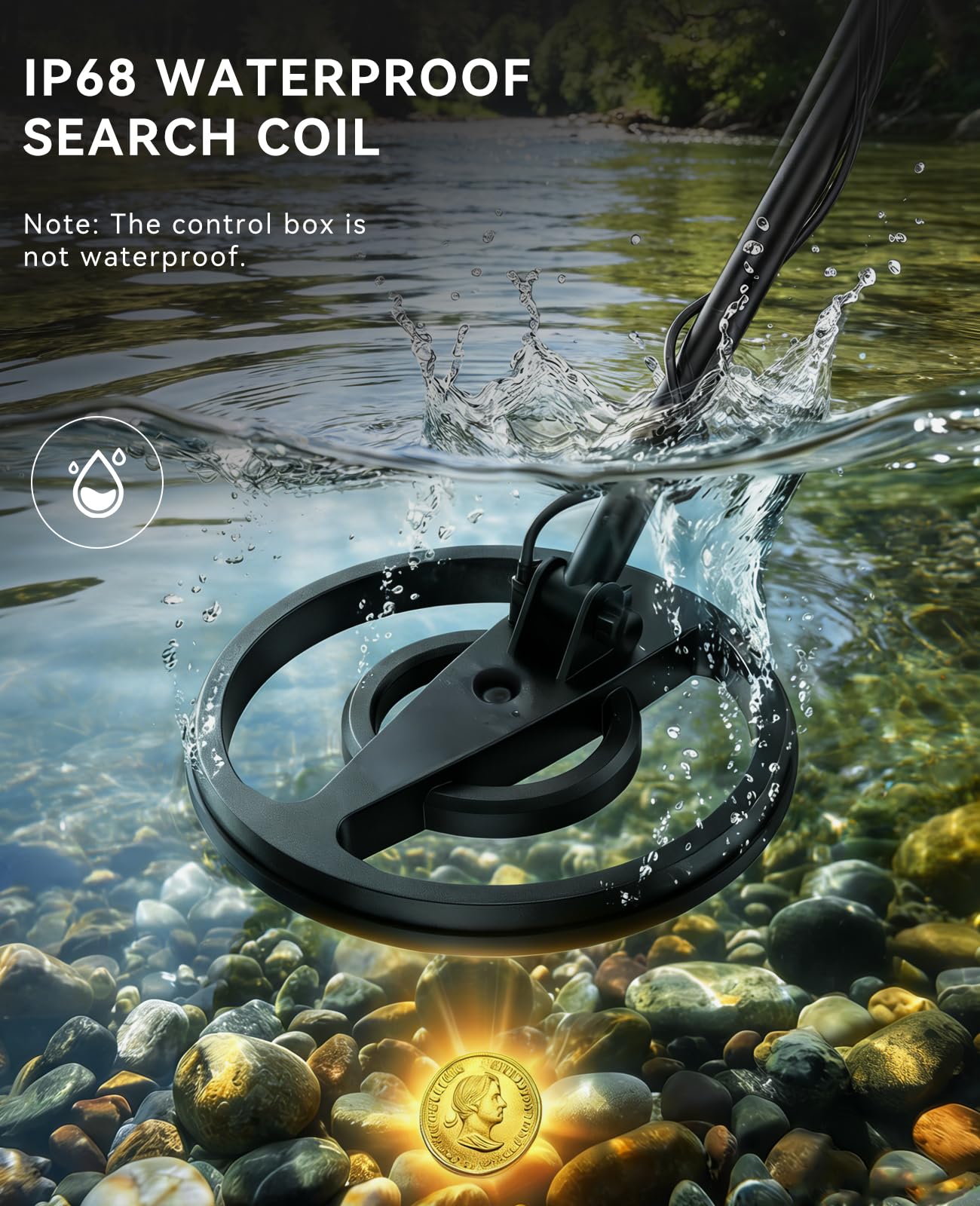 SUNPOW MD13 IP68 waterproof coil usable in shallow water