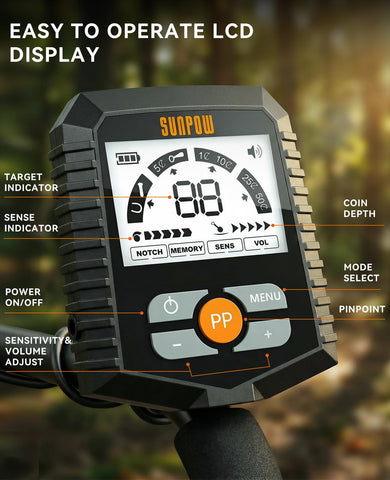 SUNPOW MD13 large LCD display clearly readable outdoors