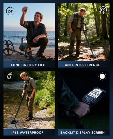 SUNPOW complete pro kit includes shovel, backpack, headphones, and charger.