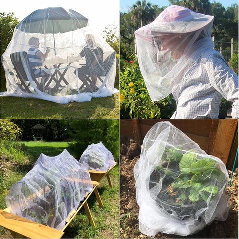 SUNPRO easy-install reusable cover shown over a garden bed.
