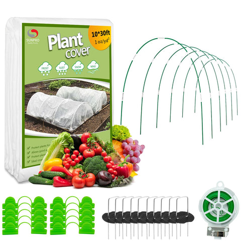 SUNPRO frost cloth 10x30ft shields plants in winter for healthier growth.
