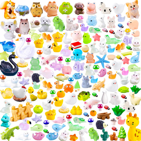 SUNPROUND mini resin animals variety pack front view for creative decorating