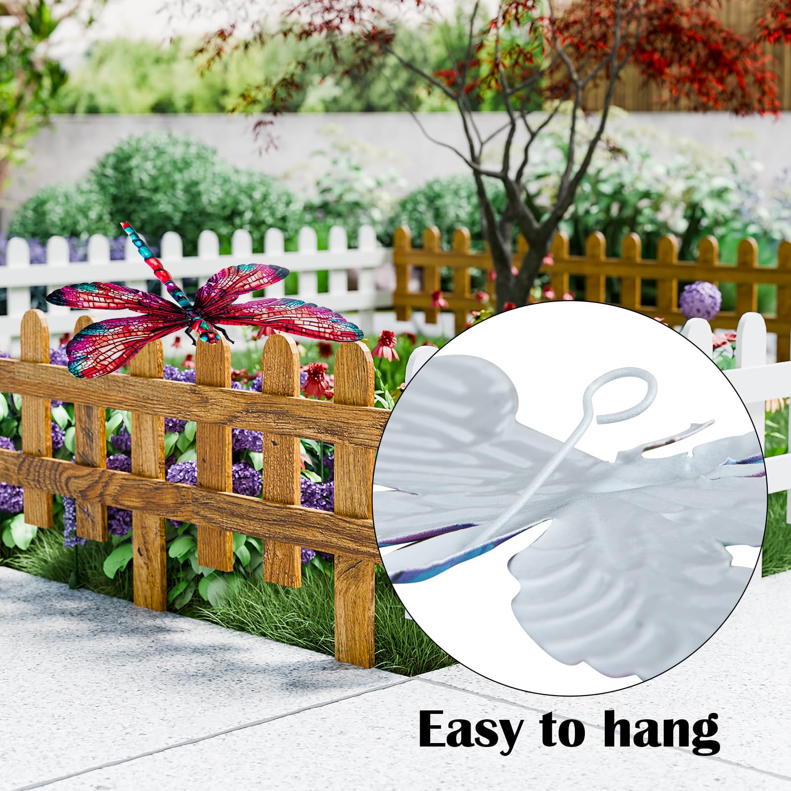 SUNREEK 8.8 by 5.9 inch dragonfly pieces for patios porches and gates
