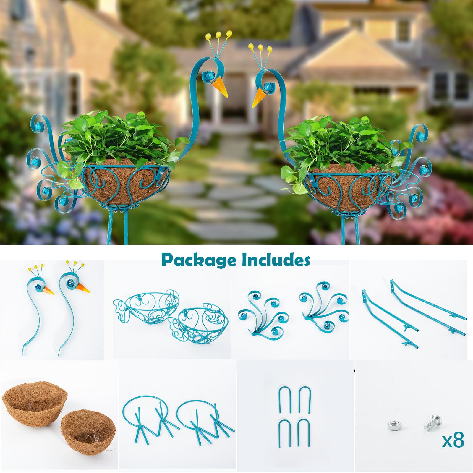 SUNREEK coconut fiber baskets offer natural plant display