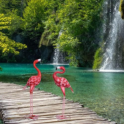 SUNREEK flamingo statues as outdoor decor ideas for stylish spaces