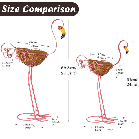 SUNREEK flamingo planter stands 27.5 inches for a bold yard accent.