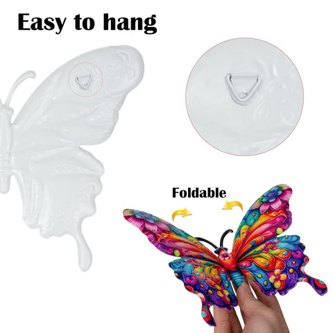 SUNREEK garden butterfly wall decor on metal provides vivid color and durability.