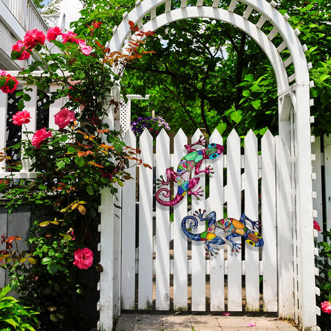 Versatile indoor or outdoor decor that complements patios, hallways, and yards.