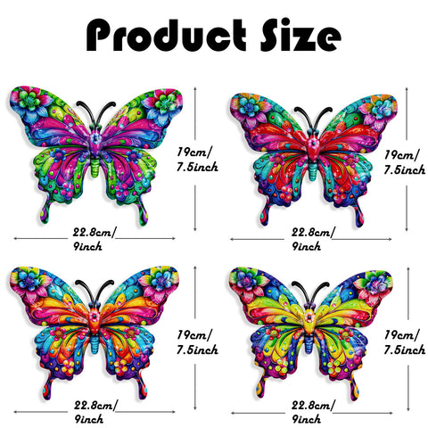 SUNREEK outdoor butterfly wall decor on iron fence enhances exterior visuals.