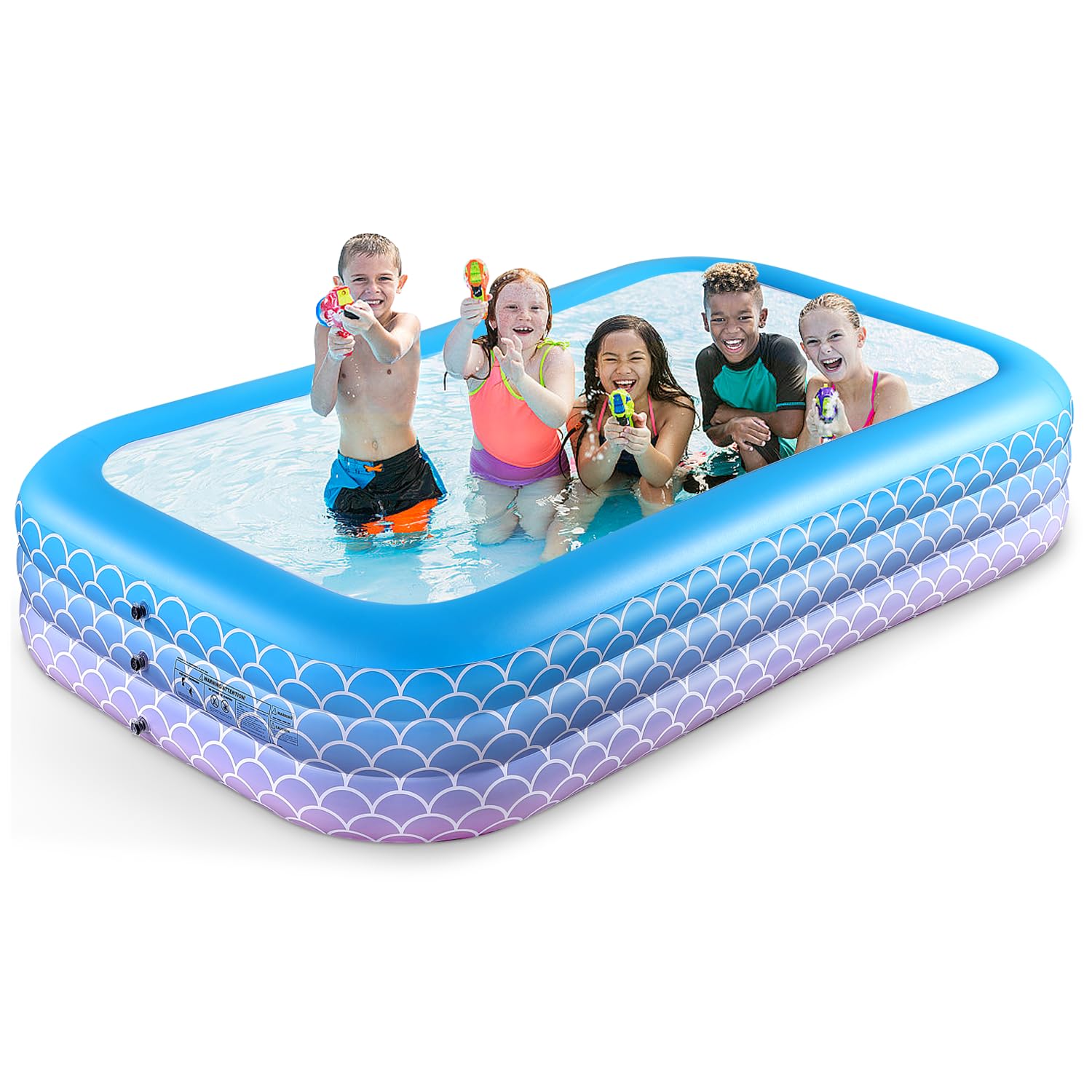 Sunrio inflatable pool in backyard for family cooling and play