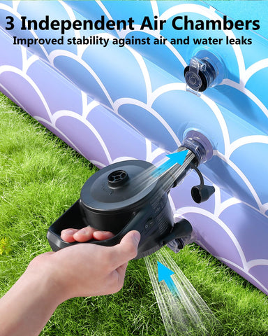 Sunrio three air chambers provide stable, durable play