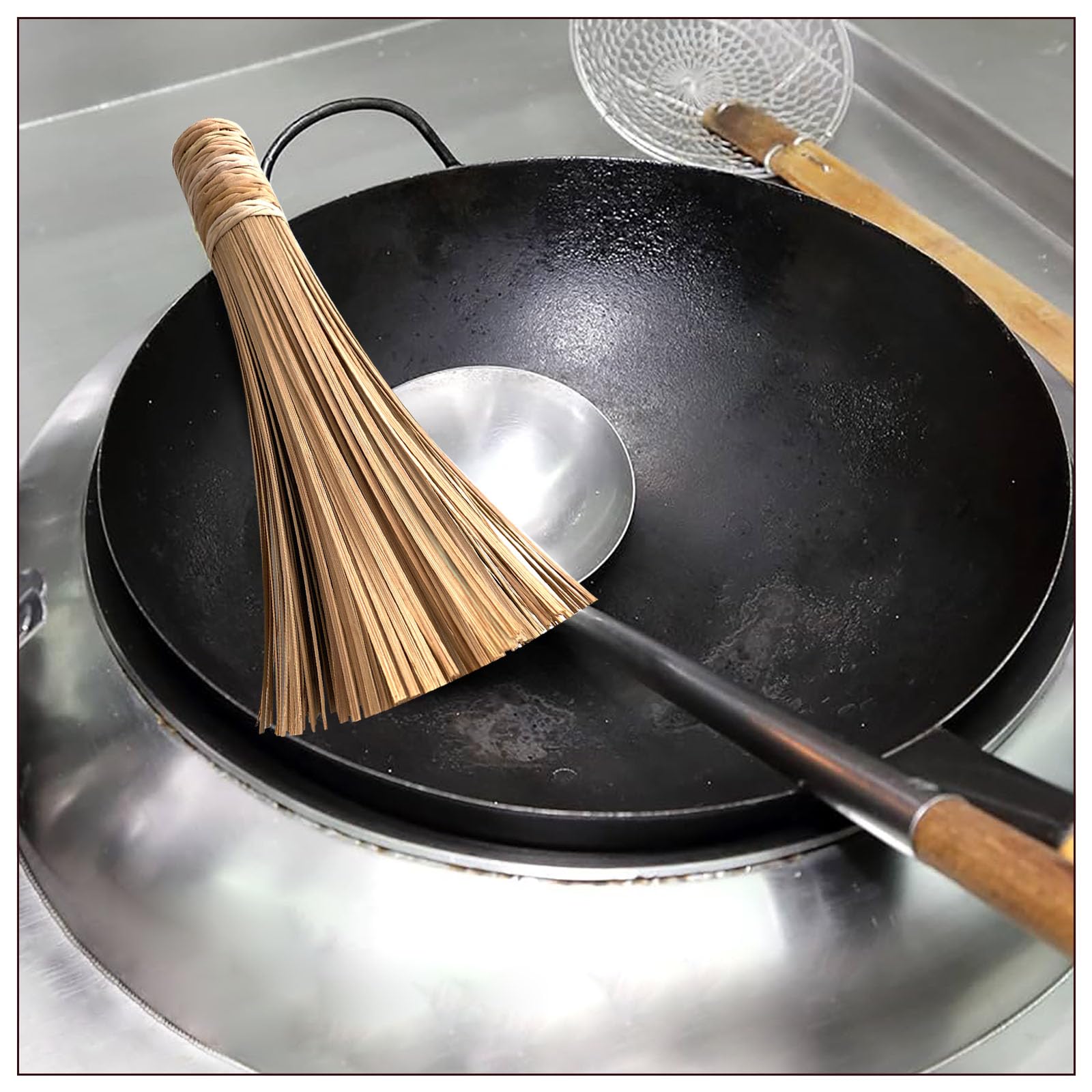 SUNRISE Bamboo Wok Brush care tips to keep natural fibers in good shape.