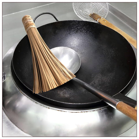 SUNRISE Bamboo Wok Brush care tips to keep natural fibers in good shape.