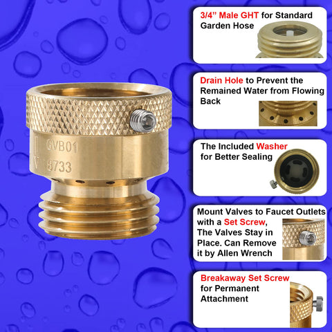 Sunroad 3-4 inch MHT hose bibb connector ready for standard hoses