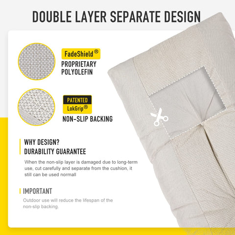 SUNROX double-layer design protects foam from friction for greater durability.