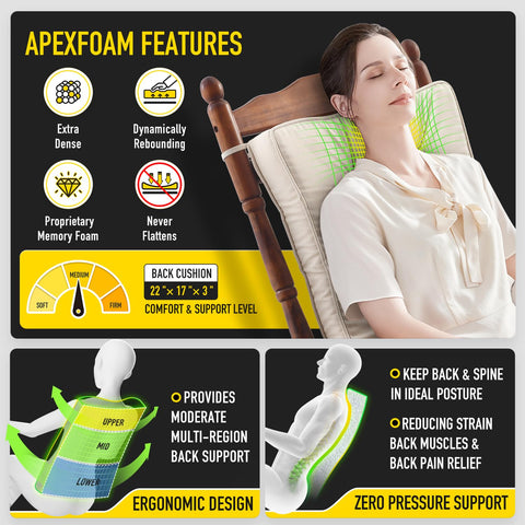 SUNROX rocking chair pad with LokGrip non-slip backing