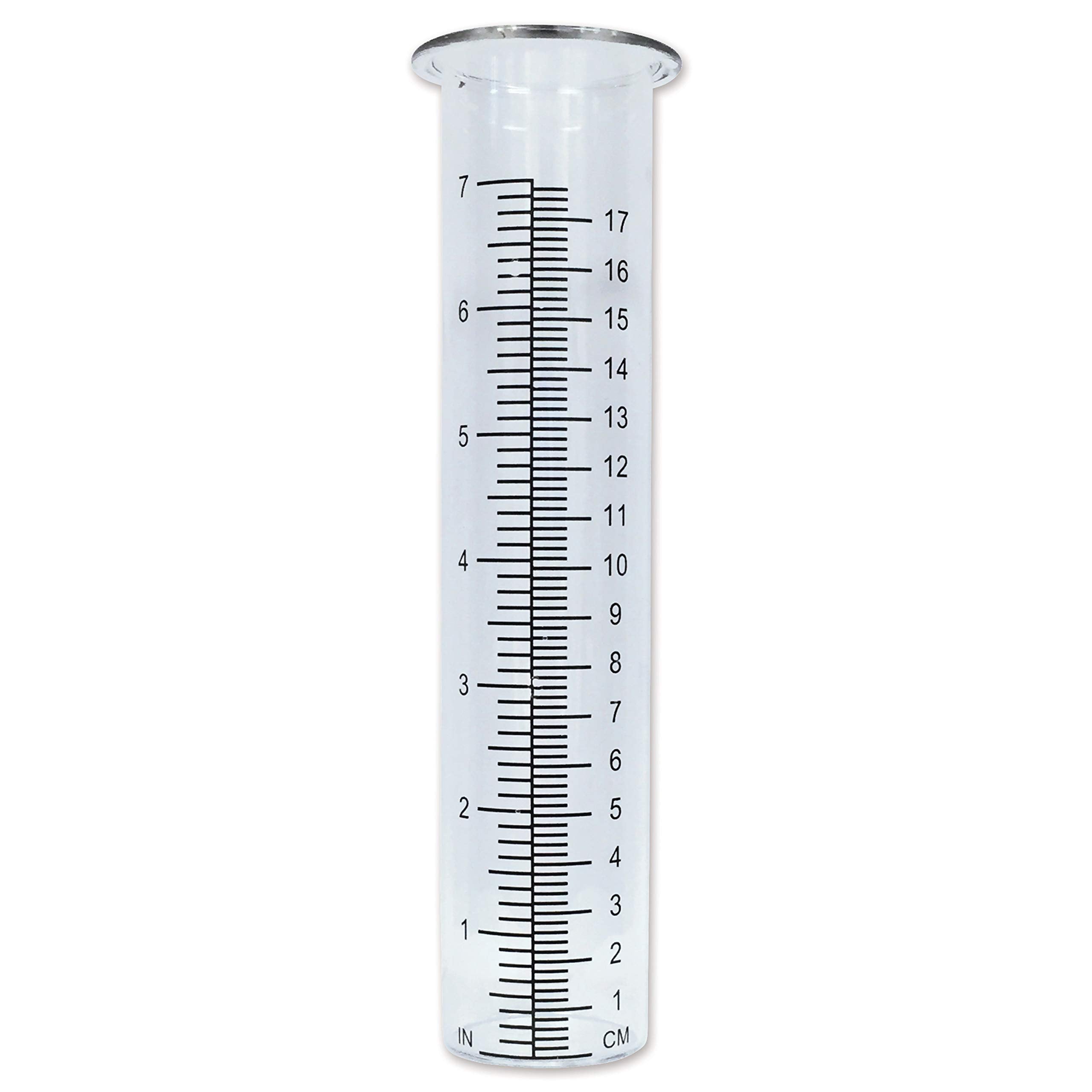 Sunset Vista rain gauge glass tube for garden display and rainfall tracking.